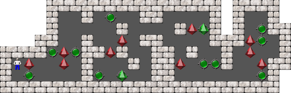 Sokoban 12 Blocks level 23